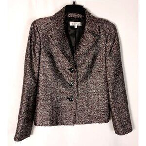 Kasper Tweed Blazer Jacket Women’s Size 10 Classic Career Jacket